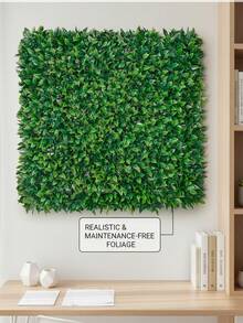 1pc Artificial Grass, Green Rose Leaf Shape, High Density, 25x25cm X 50x50cm, PE Material, Green Decorative, UV-Resistant Edging, Easy To Install, High Quality, Factory Customization. Ideal For Outdoor Garden Weddings, School Dormitory/Office Decor, Back-To-School Season Decor, Spring/Summer Decor, And Home Decor. - Green - View 9