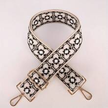 四叶草刺绣手工包，加长加宽5.08厘米，配有加厚可调节可拆卸肩带，适合单肩包或斜挎包，轻便百搭的女士手提包 - 彩色 - 查看 7