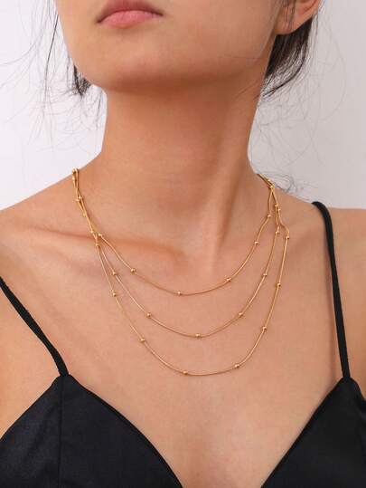 Cring Coco قلادة من الفولاذ المقاوم للصدأ 304 بتصميم بسيط وأنيق، مناسبة للارتداء اليومي للنساء، وحفلات الموسيقى والاحتفالات وعيد الأم وعيد الحب وعيد الميلاد، هدية إكسسوار مجوهرات