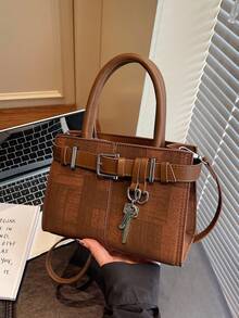 Spring New Arrival Faux Leather Women Casual Fashion Small Square Handbag Shoulder Bag - Multicolor - View 3