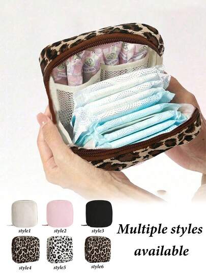 Sanitary Pad Storage Bag, Minimalist Corduroy Multi-Functional Storage Bag Portable Menstrual Cup Bag, Sanitary Pad Bag, Sweet Corduroy Square Cosmetic Wash Storage Bag, Sanitary Pad Bag, Menstrual Cup Storage Bag, Period Storage Bag