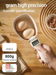 【热销】1个电子量勺，克秤勺，数字厨房秤勺，面粉勺，食物分量控制勺，咖啡秤，牛奶秤，咖啡豆称重勺，烘焙必备助手，可称量固体、液体和粉末，大尺寸高精度手持式厨房秤 - 彩色 - 查看 9