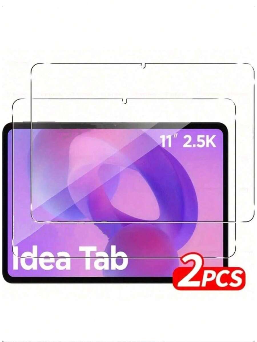 2pcs Tempered Glass Screen Protector, Compatible With Lenovo Tab P11/Tab M8/P12/M7/M9/M10/M11/Yoga Tab 11/K10/ Pad 2/Tab M10 Plus Tablet Series. This Protective Film Is Easy To Install, High-Definition And Transparent, Bubble-Free, And Scratch-Resistant.