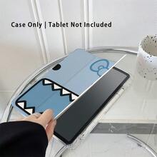 Cute Blue Bow Pattern Aesthetic Tablet Case For Pencil Holder, Auto Wake/Sleep Tablet Protective Cover With  10th 11th 9th  Air 4th 8/7/6/5th For  Pro Generation Case Birthday Holiday Christian Religious Gifts For Women - 可愛的藍色蝴蝶結 - 查看 3