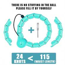 LOTANK 24段可拆卸健身圈，适合成人、减肥人士、女性及初学者，直径120厘米/47英寸 - 粉色 - 查看 4