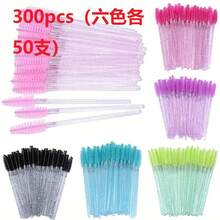 50 piezas Brochas desechables para pestañas, varitas de rímel, brochas para cejas, brochas para extensiones de pestañas, brochas para sombras de ojos, peines - Multicolor - Ver 10