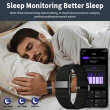 LIGE Fashionable New Smart Bracelet, Screen-Less Design, Waterproof, Multiple Exercise Modes, Exercise Tracking Records, Sleep Monitoring - View 6