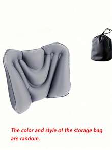 1/2 piezas Almohada inflable de soporte lumbar para viajes en avión, coche, tren, silla de oficina, cojín de soporte lumbar portátil, diseño de inflado manual, sin necesidad de energía, lavable a mano, cómodo para todas las estaciones, decoración navideña, regalo personalizado para el hogar, decoración de habitación, esencial para viajes - Multicolor - Ver 14