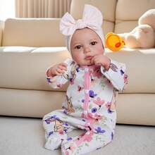 19英寸手工精制高品质彩绘仙女娃娃，栩栩如生，触感柔软，可爱便携 - 粉色 - 查看 4