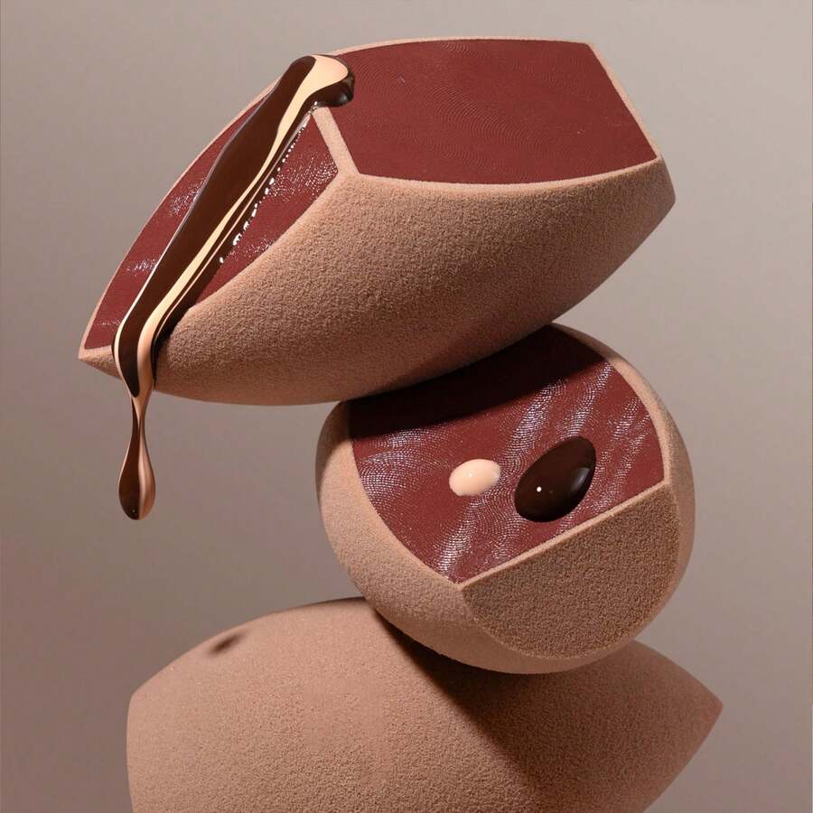 1个高品质不对称美妆蛋，多功能美妆蛋，多形状非乳胶美妆工具，多功能美妆蛋，化妆品，价格实惠，房间装饰，梳妆台，化妆配件，粉扑，美妆蛋，散粉扑，美妆海绵，圣诞礼物，化妆品，化妆工具，价格实惠，礼物，送给她的礼物 - 彩色 - 查看 1