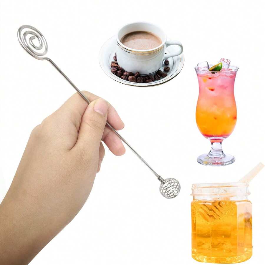 4/1pc Stainless Steel Honey Dipper Sticks,Beverage And Juice Mixing Stick And Honey Spoon Dippers Stir Sticks Mixing Spoon For Honey Melted Chocolate Albumen - View 1