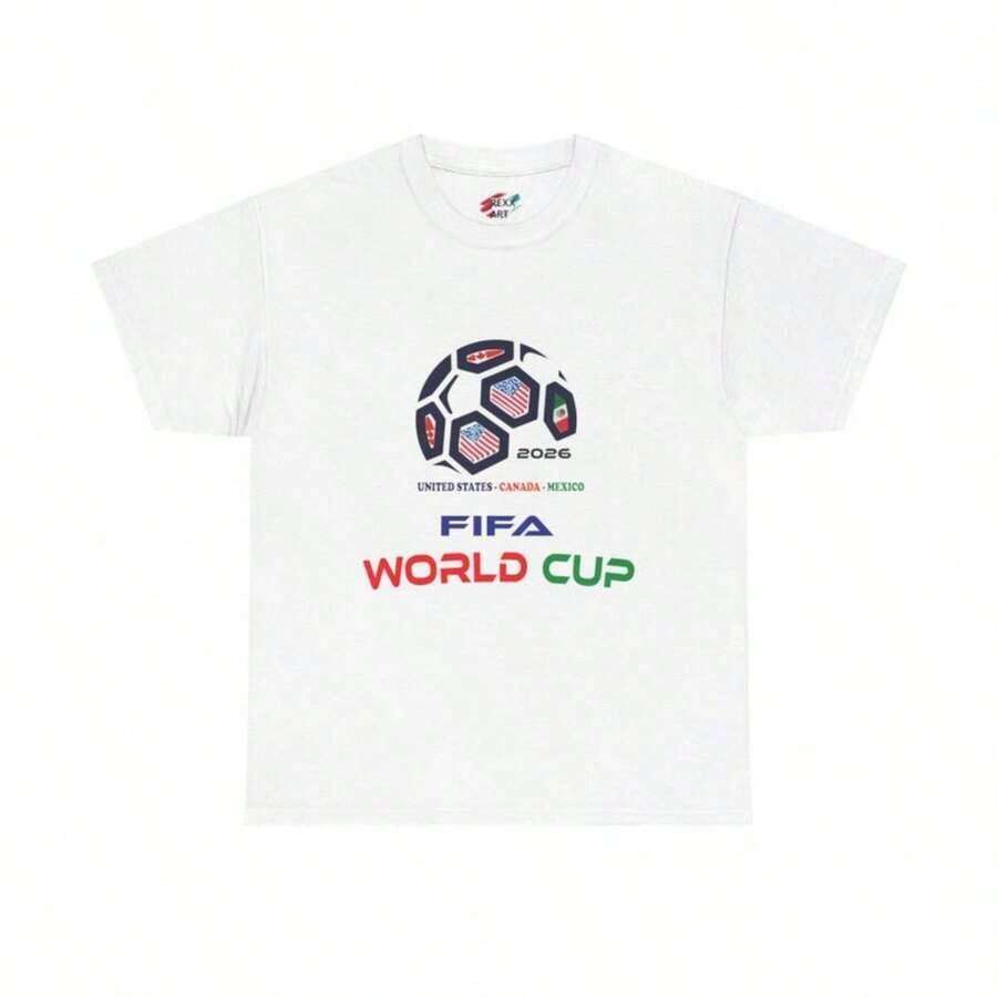 World Cup Soccer Ball T-Shirt _ 2026 World Cup Tee - 白色 10 - 查看 1