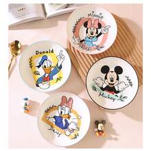Disney Cartoon Ceramic Dinner Plate, 7.4 Inch High-Quality Tableware For Home Kitchen - Multicolor - View 11