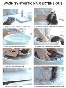 1个女孩红色蝴蝶结卷发马尾发夹（弹簧夹款式），可爱公主风发饰。 - 彩色 - 查看 8