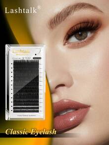 Lashtalk 1盒经典单簇假睫毛，8-15毫米，浓密自然柔软，专业沙龙品质睫毛嫁接 - 黑色 - 查看 8