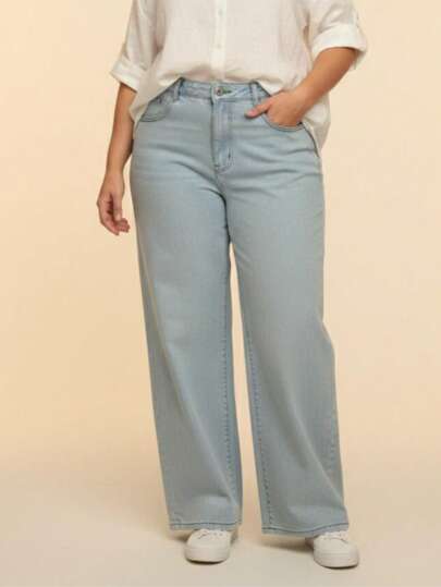 wide leg plus size lisa jeans