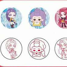 10件套鲜艳动漫人物自来墨印章 | 儿童创意手工套装 | 返校文具礼物、新年礼物、情人节礼物、复活节礼物。随机风格。 - 彩色 - 查看 3