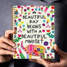 1pc Notebook With Simple Icon Patterns, Perfect Gift For Friends, Writing Notebook, Diary, Office Supplies, Birthday & Christmas Gift, 13.97x21.08cm, 50 Pages - Rectangle - View 5