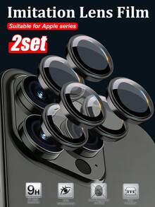 Bộ 2 miếng dán bảo vệ màn hình bằng kính cường lực, màu đen giả kim loại, chống va đập, tương thích với dòng 11/12/13/14/15/16/16 Plus/16 Pro/16 Pro Max/17/17 Air/17 Pro/17 Pro Max. - màu đen - Xem 22