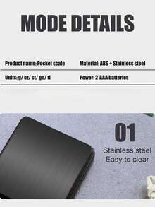 1个小型电子秤，珠宝秤，黄金秤，粉末秤。快速准确地称量茶叶、咖啡豆、粉末、珠宝、金属和其他小物件。最大称量500克，适用于厨房和日常计量。不含电池。[新年促销] - 彩色 - 查看 12