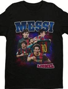 Homage _ Barcelona Football T Shirt _ Football _ Soccer _ Fan _ Lionel Mes - Black - View 8
