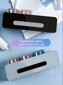 Wall-Mounted Toothpaste Squeezer, Toothpaste & Toothbrush Holder, No Power Required - Storage Rack - View 1