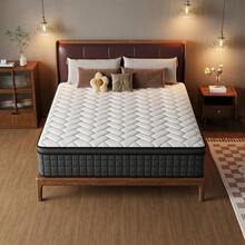 10"12"14" Inch Hybrid Memory Foam Mattress, Individually Pocket Spring, Knitted Weaving Method, Breathable, Flame Retardant Protection, Strong Edge Support, Motion Isolation-Twin, Full, Queen, King Bed Size Options Medium Firm Mattress In A Box - 深灰色 - 查看 14
