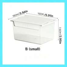 1 pieza Organizador de cajón de escritorio transparente, Cajón de almacenamiento adhesivo debajo del escritorio, Organizador oculto en la parte inferior del escritorio - transparente - Ver 12