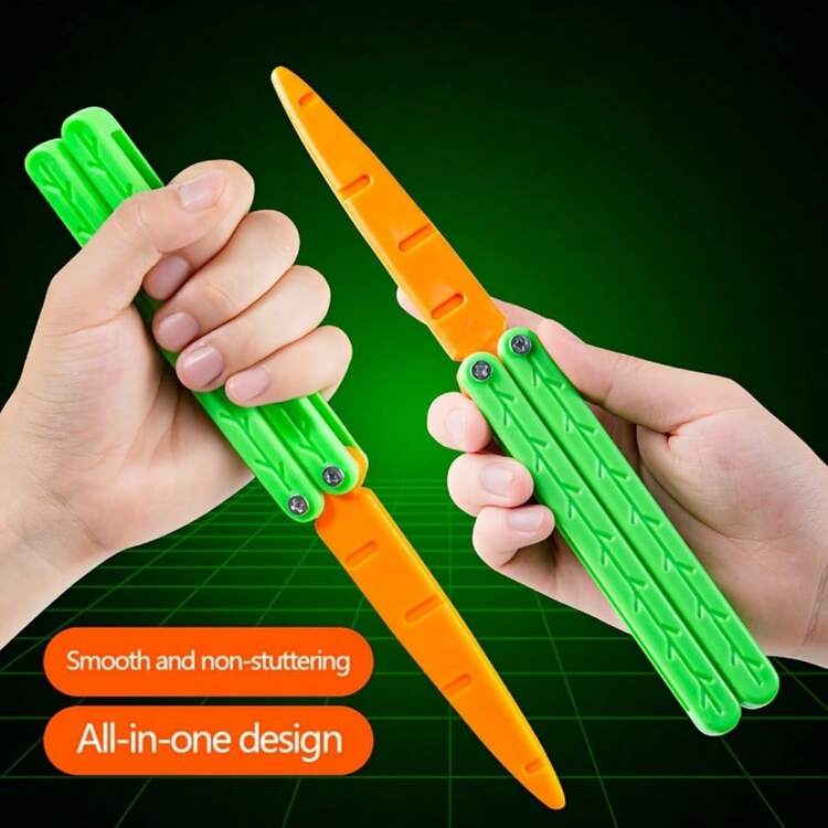 3D胡萝卜，重力胡萝卜，减压推拉玩具，减压玩具，生日礼物，户外游戏和活动派对礼品 - 彩色 - 查看 5