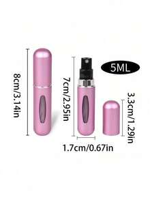 1/3/4 5ml Refillable Perfume Atomizer Bottle, Travel Perfume Bottle, Refillable Travel Atomizer Bottle, Individually Wrapped, Travel Perfume Refill Bottle And Portable Perfume Dispenser, Glittering Pink Perfume Bottle With Pump Atomizer - Love - View 3