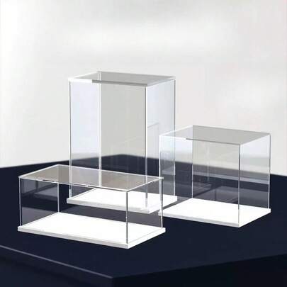 Collectible Display Case, Assembled Transparent Acrylic Box, Alternative To Glass Box, Used For Displaying Figurines, Home Storage And Organization Of Toys