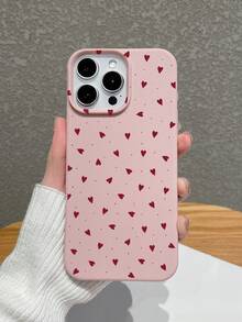 3件套爱心印花仿皮纹理防摔防刮防滑手机壳，可爱爱心美学设计（红色迷你爱心、米色渐变爱心、白色线条爱心），兼容 11/12/13/14/15/16/16 Plus/17/17 Pro/17 Pro Max/16e 和 Galaxy S24 Ultra/S25 Ultra/A06 - 彩色 - 查看 8