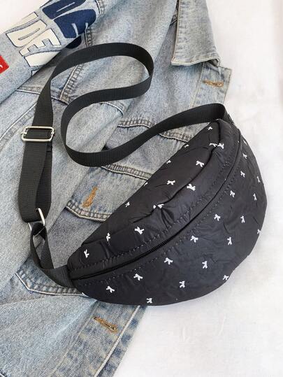 حقيبة كروس بودي منسوجة عصرية مفرغة، حقيبة خصر منسوجة متعددة الاستخدامات للنساء، حقيبة صدر كاجوال، مناسبة للعطلات والرياضة والشاطئ، حقيبة هاتف