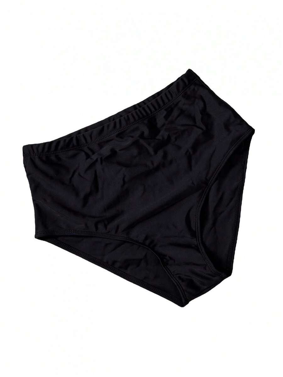 Women's Summer Swim Trunks, Featuring Fashionable Prints And Black Multi Color Options, Meet The Public's Aesthetic Standards And Highlight Feminine Temperament. Soft And Skin Friendly. Specially Suitable For Water Activities Such As Beach, Seaside, Surfing, Indoor And Outdoor Pool Parties, Water Parks, Etc. - 黑色 - 查看 1