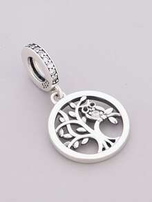 1 Mặt dây chuyền hình cây sự sống bằng bạc sterling 925, hạt trang sức tự làm, quà tặng truyền cảm hứng dành cho cả nam và nữ. - Bạc - Xem 2