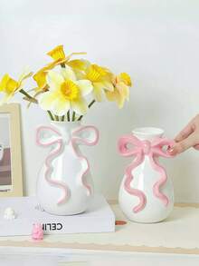 1 chiếc bình hoa cao cấp tối giản màu hồng và trắng, thích hợp trang trí trong nhà, phòng khách, phòng học, phòng ăn, văn phòng, chế tác tinh xảo. - Nhiều màu - Xem 7