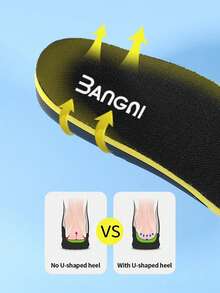 3ANGNI 1双亮黄色凝胶鞋垫，舒适高弹PU减震鞋垫，适用于运动鞋、休闲鞋、运动鞋、跑步鞋 - 亮黃色 - 查看 5