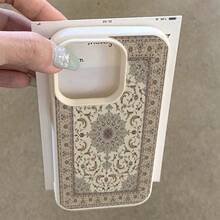 1 ốp lưng điện thoại chất liệu TPU họa tiết hoa cổ điển, tương thích với Apple 17 Pro Max/17/16 Pro Max/15/13/12/11, S20 FE/A15/S24/A55, Note 11/Note 12/Note 13 Pro, ốp bảo vệ mềm mại, chống rơi vỡ, bao phủ toàn diện. - trắng - Xem 3