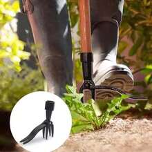 1. 铝制手动除草器，耐用的立式除草工具，配备简单的踩踏和扭转动作，适用于草坪和花园，无需弯腰或跪下。 - 黑色 - 查看 2