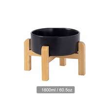 加高/加厚陶瓷狗碗，竹制支架，大理石纹防滑加重单碗宠物碗，适用于小型和中型猫咪，减少颈部压力。 - 大理石碗 - 查看 19