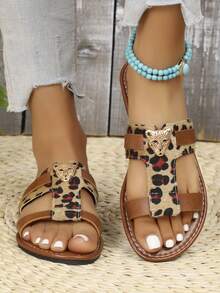 2026 Women's Sandals, French Style Open Toe Comfortable Beach Holiday Shoes - Mocha Brown - View 6