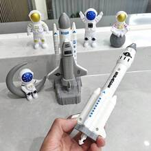 Rocket Science Experiment, Aerospace Launch Center - Includes Launchable Rocket & 4 Astronaut Figures, Educational Toy For Children To Learn Aerospace Knowledge, Spacecraft & Astronaut Model - White - View 6