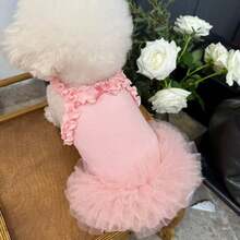New Spring/Summer Pet Clothes, Fluffy Tutu Dress, Wedding Ceremony Outfit, Ballet Tulle Skirt For Dogs & Cats - Green - View 11