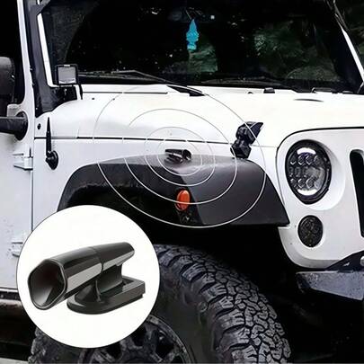 2pcs Black Car Animal Repeller, Universal Ultrasonic Deer Whistle For Vehicles, Polished Surface, No Charging Required, Outdoor Driving Alert Device For Deer And Other Wildlife