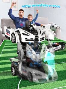 1pc 2.4GHz Remote Control Transforming Car Robot With Lights, 360° Rotating One-Key Transformation Car Toy Gift, Transforming Car Toy For Kids, Suitable For Boys And Girls Aged 3-10, Great Birthday/Christmas Gift For 4-12 Year Olds - Multicolor - View 12