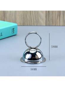 1/3pcs Stainless Steel Stable Base INS Minimalist Design Multi-Function Metal Memo Clip, Name Card Holder, Price Display Rack, Silver - A - View 2