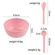 MyAoKuE-Up 3Pcs Facial Mask Bowl Set, Including A Facial Mask Bowl, A Measuring Spoon With Markings, And A Facial Mask Brush. DIY Facial Mask Tool Set. - Multicolor - View 8