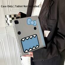 Cute Blue Bow Pattern Aesthetic Tablet Case For Pencil Holder, Auto Wake/Sleep Tablet Protective Cover With  10th 11th 9th  Air 4th 8/7/6/5th For  Pro Generation Case Birthday Holiday Christian Religious Gifts For Women - 可愛的藍色蝴蝶結 - 查看 5