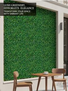 1pc Artificial Grass, Green Rose Leaf Shape, High Density, 25x25cm X 50x50cm, PE Material, Green Decorative, UV-Resistant Edging, Easy To Install, High Quality, Factory Customization. Ideal For Outdoor Garden Weddings, School Dormitory/Office Decor, Back-To-School Season Decor, Spring/Summer Decor, And Home Decor. - Green - View 10