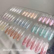 MIANEL 12ml 闪亮碎钻亮片凝胶指甲油 2026 新款碎钻美甲凝胶 美甲沙龙专用美甲用品 白色美甲 绿色美甲 情人节美甲 春季美甲 指甲胶 美甲艺术 - 彩色 - 查看 2